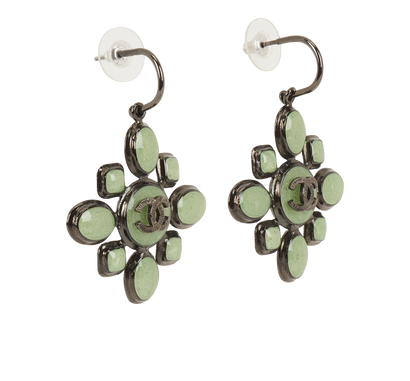 Chanel Gripoix Jade Earrings, front view