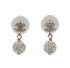 Chanel CC Crystal Ball Drop Earrings, front view