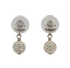 Chanel CC Crystal Ball Drop Earrings, back view