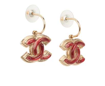 Chanel CC Drop Earrings, front view