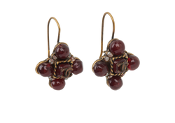 Chanel Gripoix Earrings, Resin, Red, MIF, 2*