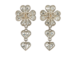Chanel CC Clover Drop Earrings
