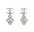 Chanel CC Earrings, &pound;350, Jewellery, Silver, Brass, Front view