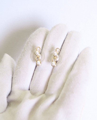 COCO Pearl Earrings, front view