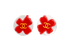 Chanel 04P CC Clover Studs, &pound;320, Jewellery, Red, Resin, Front view