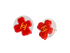 Chanel 04P CC Clover Studs, &pound;320, Jewellery, Red, Resin, Other view