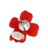 Chanel 04P CC Clover Studs, &pound;320, Jewellery, Red, Resin, Other view