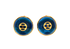 Chanel Vintage 2.8 CC Clip On Earrings, &pound;420, Jewellery, Blue, Brass/Glass, Front view