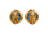 Chanel Vintage 2.8 CC Clip On Earrings, &pound;420, Jewellery, Blue, Brass/Glass, Back view