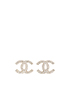 Chanel Moscava CC Logo Earrings, front view