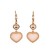 Chopard Happy Hearts Drop Earrings, &pound;2,900, Jewellery, Pink/Rose Gold, Rose Gold, Back view