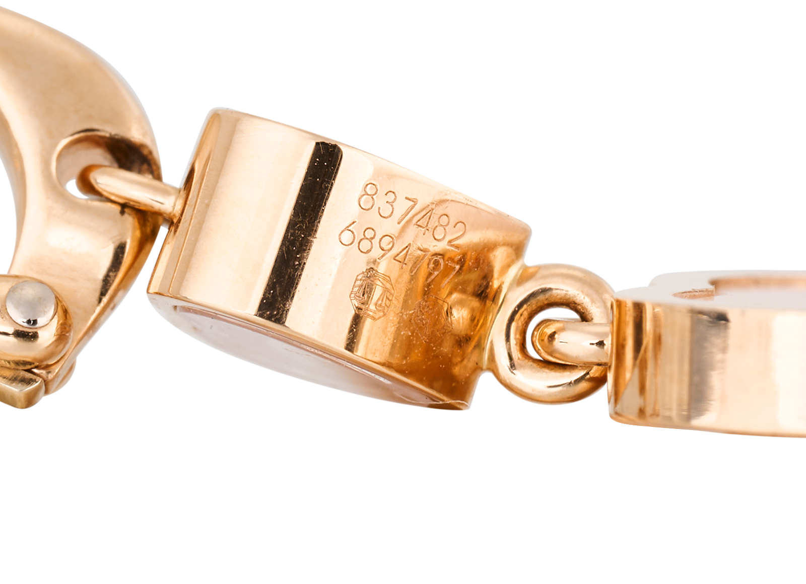 Chopard Happy Hearts Drop Earrings, &pound;2,900, Jewellery, Pink/Rose Gold, Rose Gold, Other view