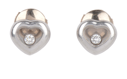 Chopard Happy Diamond Earrings, 18K, White Gold, 2*