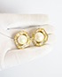 Christian Dior Hexagon Pearl Earrings, front view
