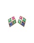 Christian Dior Vintage Mixed Stone Kite Earrings, front view
