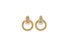 Christian Dior Vintage Rope Hoop Earrings, back view