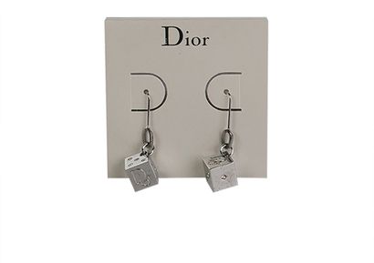 Christain Dior Dice Earrings, &pound;70, Front view