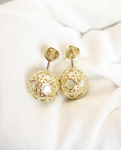 dior secret cannage earrings