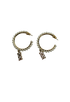 Dior Pearl Hoop Earrings, front view