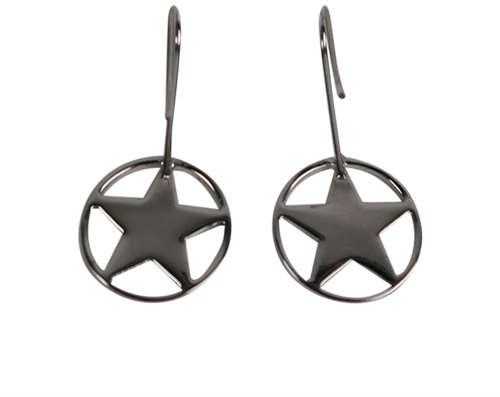 Christian Dior Star Earrings, &pound;120, Jewellery, Blue/Silver, Stainless Steel, Back view