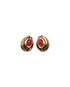 Fendi Vintage Oval Clip On Earrings, front view