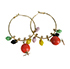 Fendi Multi Stone Hoops, front view