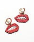 Gucci Swarowski Crystal Lips Clip-on Earrings, front view