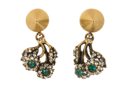 Gucci Crystal Cherry Studd, Brass, Gold, DB, 3*