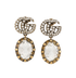 Gucci Embellished GG Marmont Drop Earrings, &pound;250, Jewellery, Gold, Brass, Front view