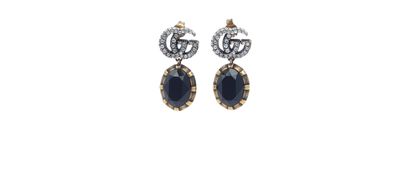 Gucci GG Crystal Drop Earrings, front view