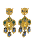 Gucci Embellished Cat Earrings, front view