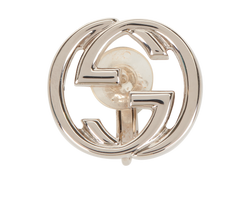 Gucci GG Single Clip Earring, Brass, Silver, MII, 2*