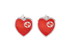 Gucci Heart Earrings, £195, Jewellery, Red/Silver, Sterling Silver, Front view
