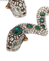 Gucci Snake Clip-On Earrings, &pound;495, Jewellery, Green/Silver, Brass/Crystal, Other view