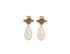 Gucci Pearl Drop Bee Earrings, back view
