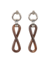 Hermes Buffalo Horn Twist Earrings, front view