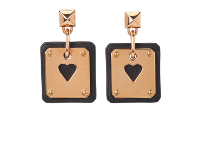 Hermes As De Coeur Earrings, front view