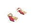 Hermes O'Kelly Earrings Lock/ Circle, £315, Jewellery, Pink, Rose Gold Plated, Side view