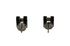 Hermes H Earrings, £270, Jewellery, Black, Enamel Coated Ceramic/Stainless Steel, Back view