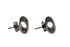 Hermes H Earrings, £270, Jewellery, Black, Enamel Coated Ceramic/Stainless Steel, Side view