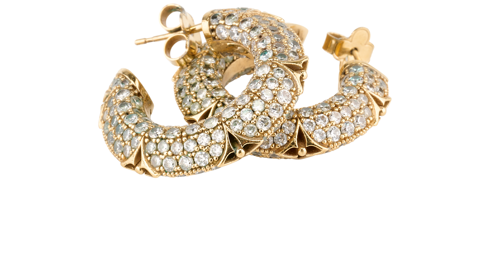 Louis Vuitton Blossom Hoops Earrings, &pound;395, Jewellery, Gold, Crystal, Other view