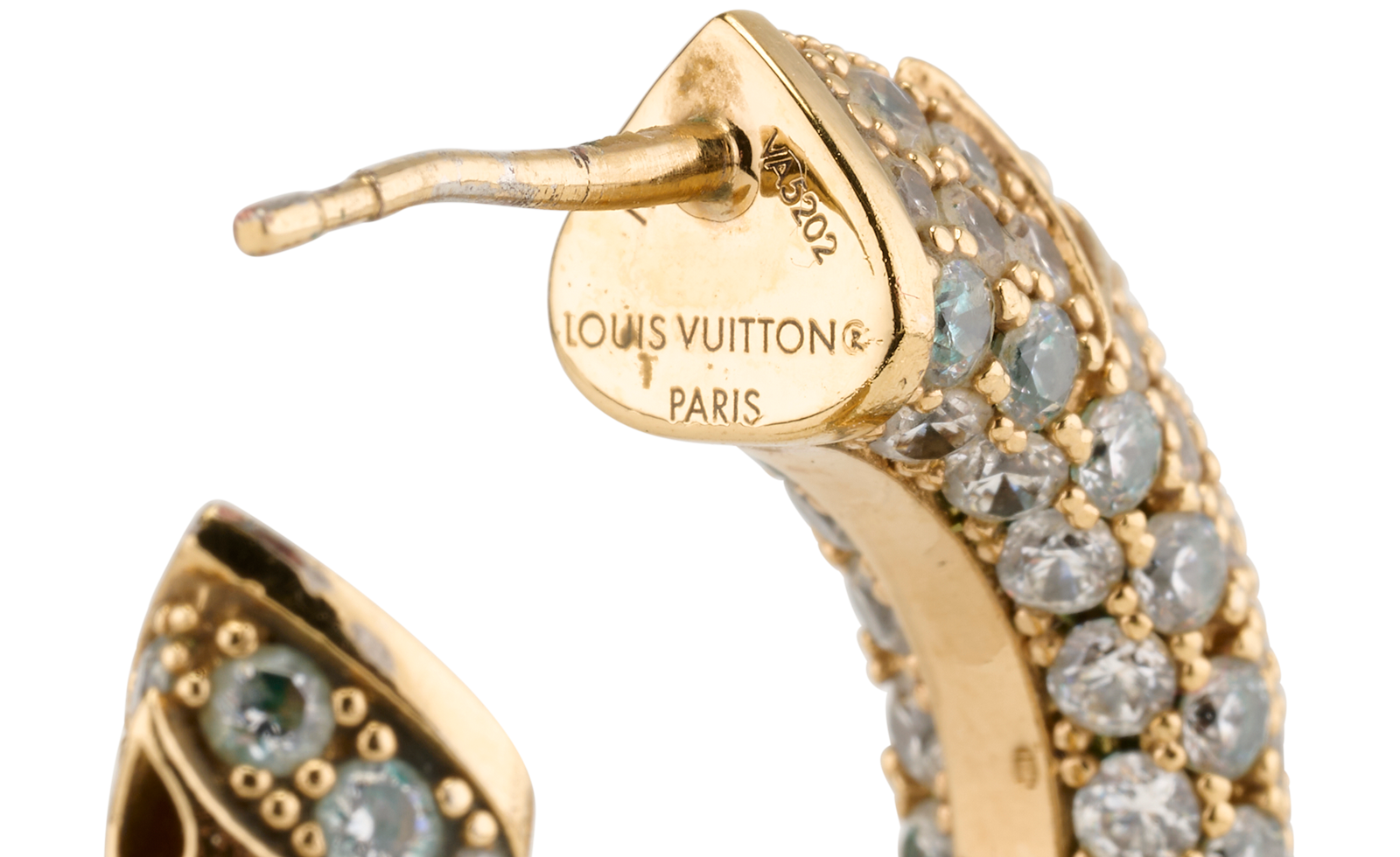 Louis Vuitton Blossom Hoops Earrings, &pound;395, Jewellery, Gold, Crystal, Other view