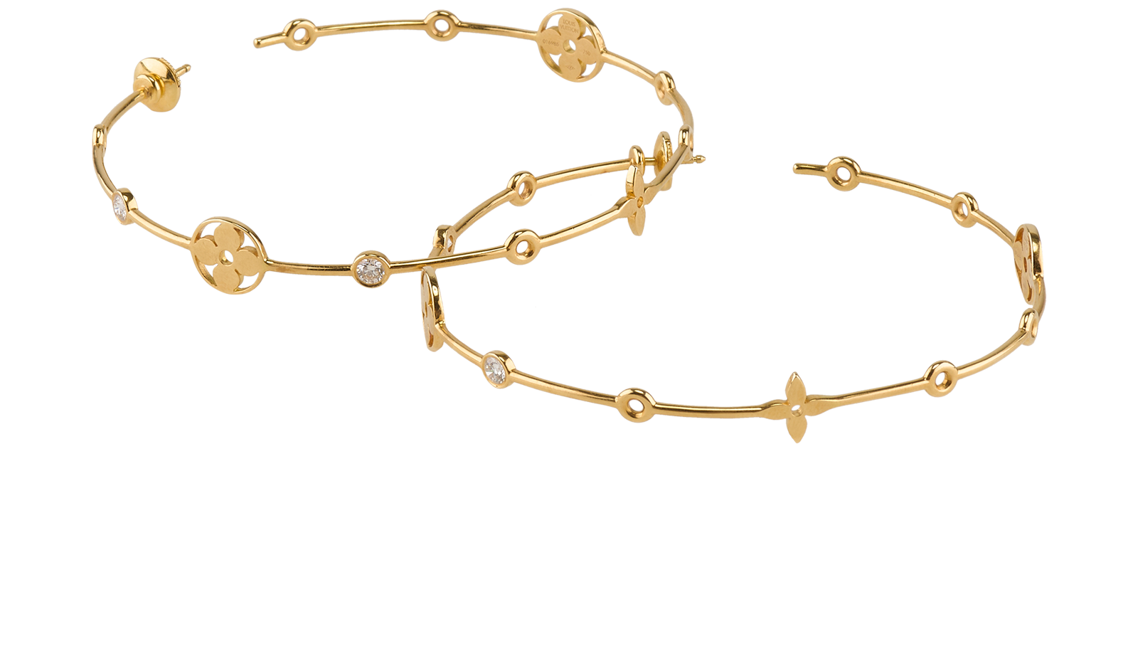 Louis Vuitton Monogram Large Hoop Earrings, &pound;3,500, Jewellery, Gold, Yellow Gold, Other view