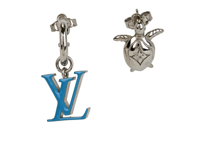 Louis Vuitton Aquatics Trio Earring Set, &pound;180, Jewellery, Gold/Silver, Brass, Front view