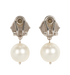 Miu Miu Pearl Drop Clip On Earrings, back view