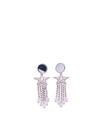 Miu Miu Star Crystal Clip On Earrings, front view
