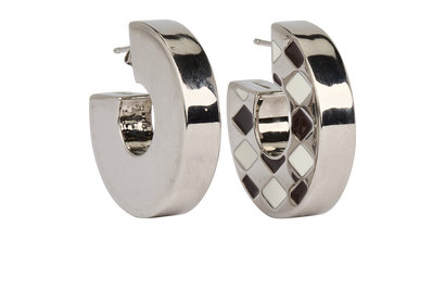 Mulberry Chunky Printed Hoop Earrings, front view