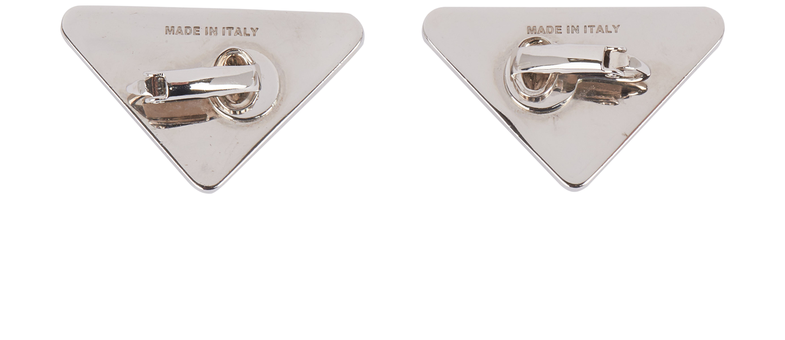 Prada Logo Clip-On earrings, &pound;275, Back view