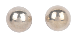 Tiffany Large Ball Stud Earrings, 925 Sterling Silver, DB/B, 2*
