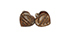 Tiffany Heart Studs, front view